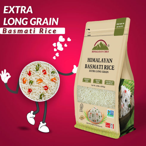 Extra Long Grain Basmati Rice 10 lbs | HIMALAYAN CHEF